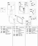 Radiator Hoses Shroud Diagram and Parts List for 583447-0217-E2  Briggs and Stratton Engine